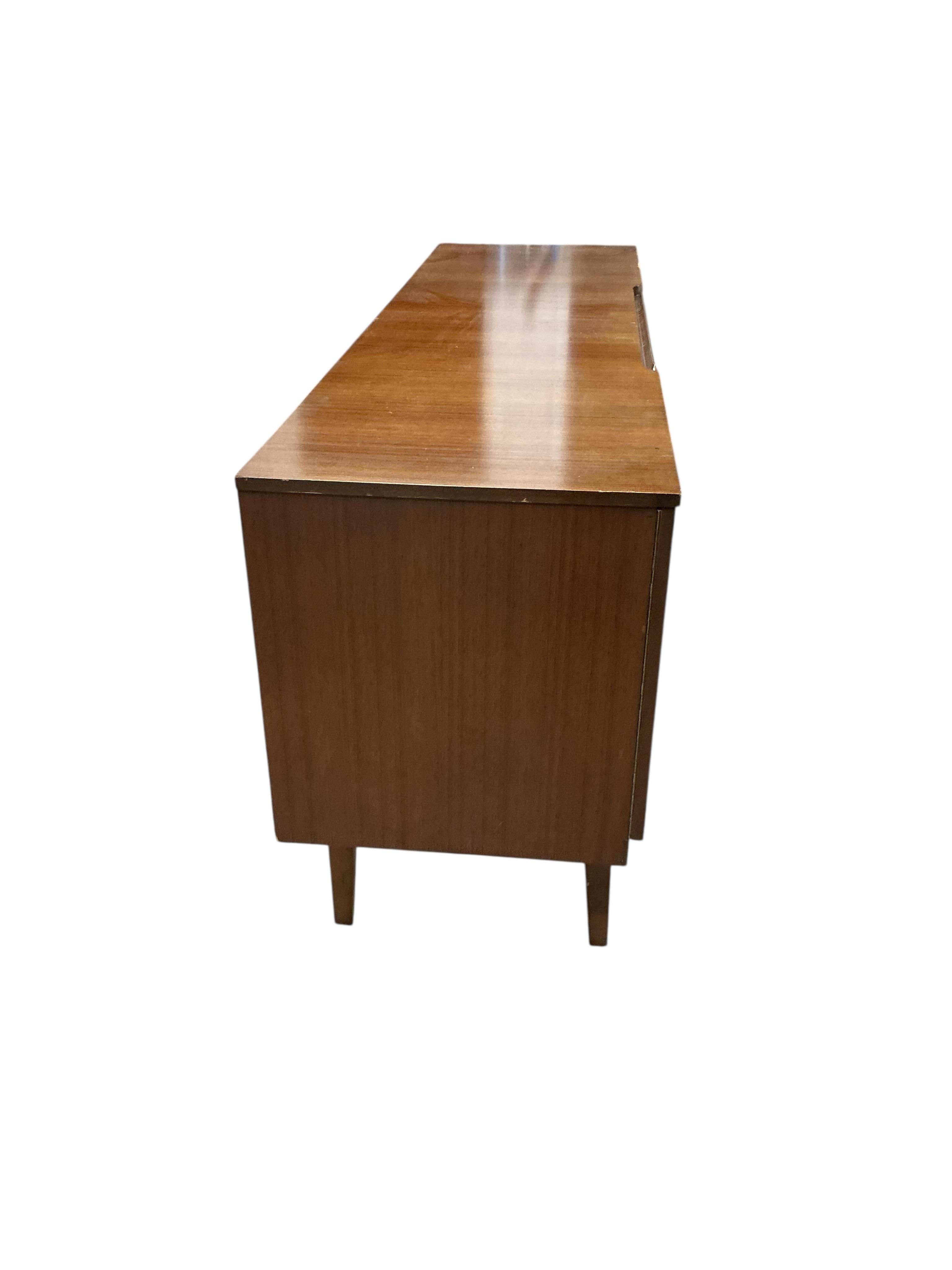 A mid century 'Beautility' teak sideboard, width 160cm, 46cm, height 79cm